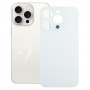 Dla iPhone 15 Pro Łatwa wymiana Duży otwór aparatu Szklana tylna pokrywa baterii (biała)