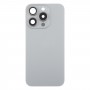 Pour iPhone 15 Pro Couvercle arrière de la batterie en verre avec couvercle d'objectif d'appareil photo (gris)