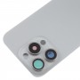 Pour iPhone 15 Pro Couvercle arrière de la batterie en verre avec couvercle d'objectif d'appareil photo (gris)