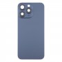 Für iPhone 15 Pro Glas-Akku-Rückseite mit Kamera-Objektiv-Abdeckung (blau)