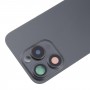 Para iPhone 15 Pro Tapa trasera de batería con tapa de lente de cámara + imán MagSafe (negro)