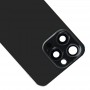 Стеклянная задняя крышка аккумулятора для iPhone 15 Pro с кронштейном для вспышки + модуль беспроводной зарядки (черный)