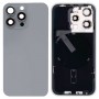 Pour iPhone 15 Pro Couvercle arrière de la batterie en verre avec support flash + module de charge sans fil (gris titane)