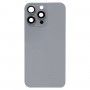 Pour iPhone 15 Pro Couvercle arrière de la batterie en verre avec support flash + module de charge sans fil (gris titane)
