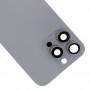 Pour iPhone 15 Pro Couvercle arrière de la batterie en verre avec support flash + module de charge sans fil (gris titane)