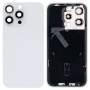 Pour iPhone 15 Pro Couvercle arrière de la batterie en verre avec support flash + module de charge sans fil (blanc)