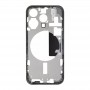 For iPhone 15 Pro Middle Frame Bezel Plate with Side Keys + Card Tray, Version:China Version(Black)