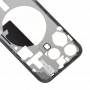 For iPhone 15 Pro Middle Frame Bezel Plate with Side Keys + Card Tray, Version:China Version(Black)