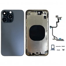 უკანა საფარი iPhone XR-ისთვის iP15 Pro-ს გარეგნული იმიტაციით (ლურჯი)