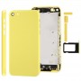 Full Housing Chassis / Back Cover with Mounting Plate & Mute Button + Power Button + Volume Button + Nano SIM Card Tray for iPhone 5C(Yellow)