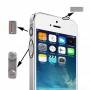 3 i 1 för iPhone 5S (original mute-knapp + original strömknapp + original volymknapp) (grå)
