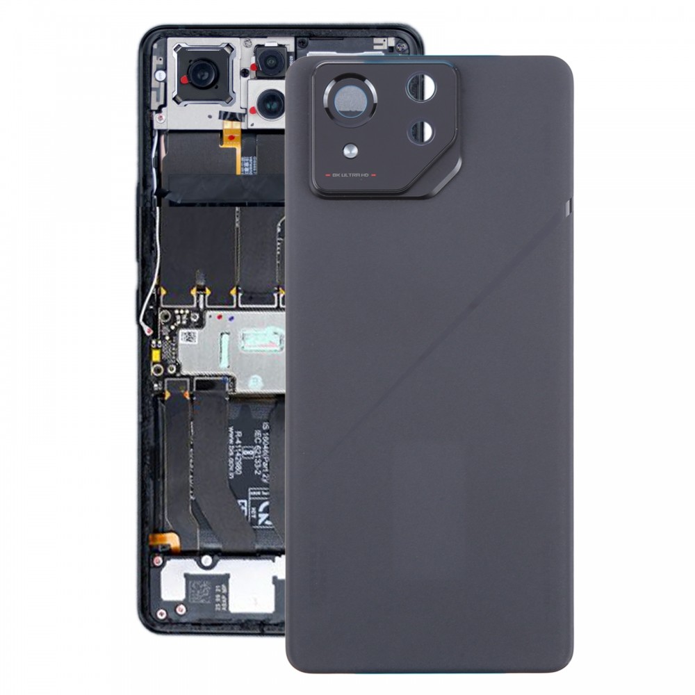 Couvercle arrière de batterie en verre d'origine pour Asus ROG Phone 8 Pro AI2401, avec couvercle d'objectif d'appareil photo