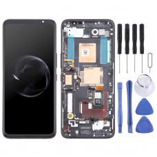 适用于华硕 ROG Phone 7 / 7 Ultimate AMOLED 原装液晶屏数字转换器完整组件带框架（黑色）