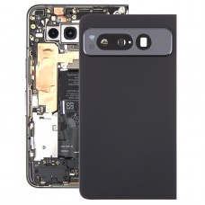 Google Pixel Fold ორიგინალური ბატარეის უკანა ყდა კამერის ლინზის ყდით (შავი) 