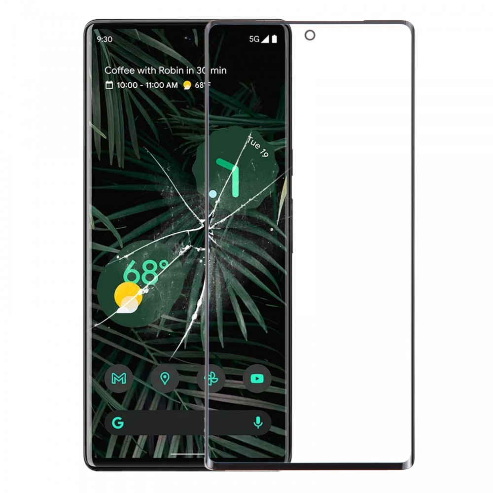 Google Pixel 6 Pro フロントスクリーンアウターガラスレンズ OCA 光学的に透明な接着剤付き