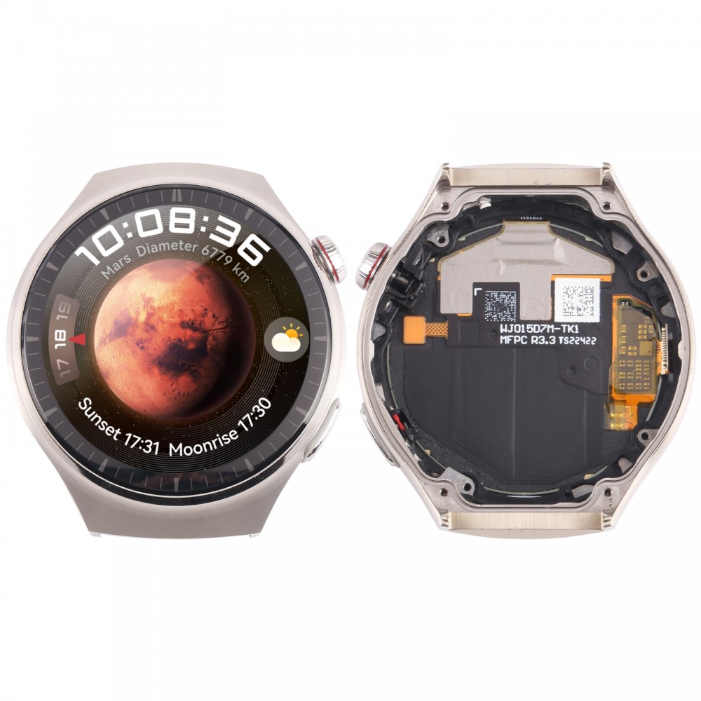 För Huawei Watch 4 Pro Original LCD-skärm och digitaliserare komplett montering med ram (silver)