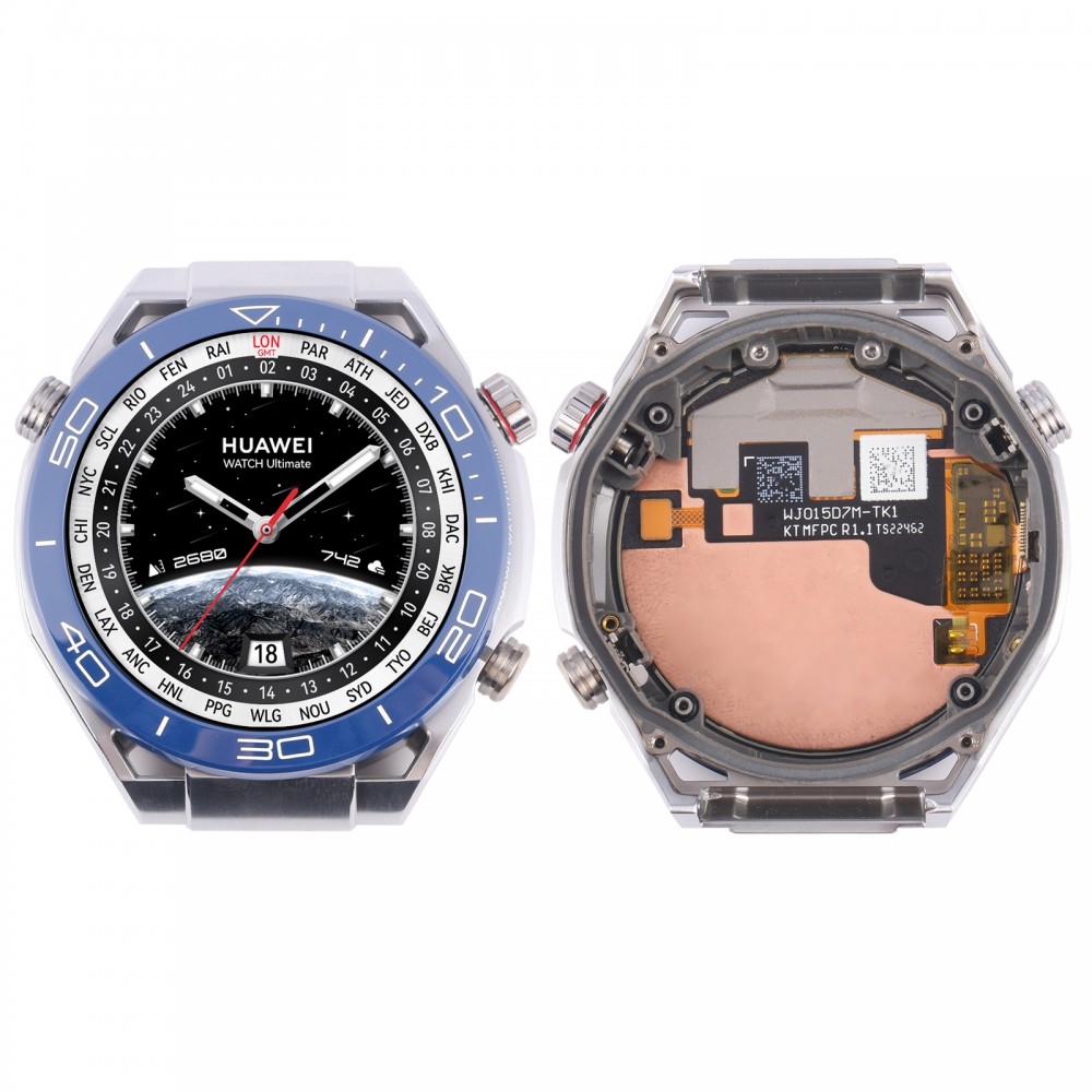 Для Huawei Watch Ultimate оригинальный ЖК-экран с дигитайзером в сборе с рамкой (серебристый)