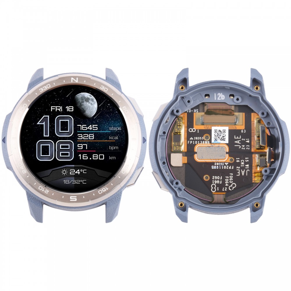Pour Honor Watch GS Pro Écran LCD d'origine et numériseur Assemblage complet avec cadre (bleu)