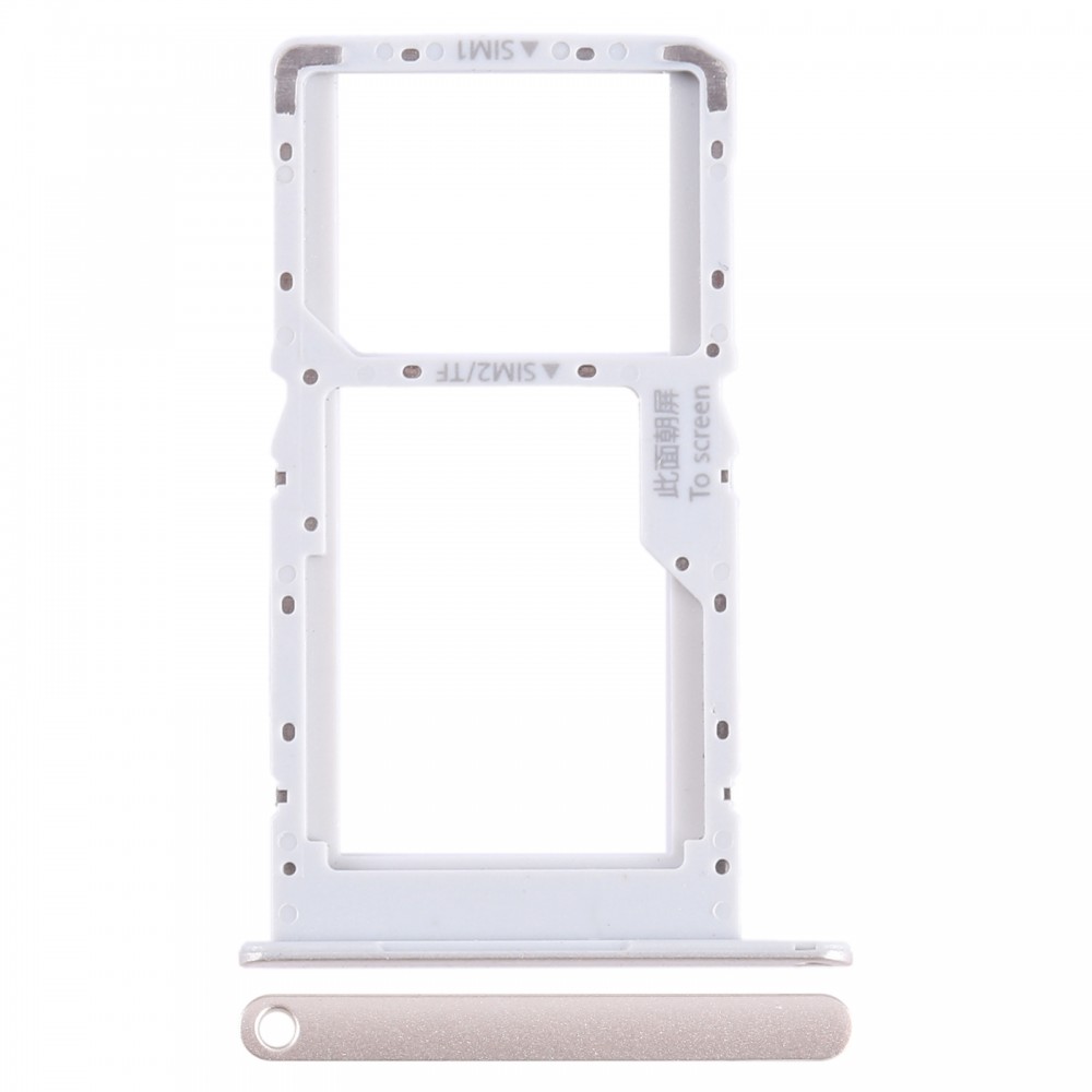 For Huawei Enjoy 60Z SIM + SIM / Micro SD Card Tray (Gold)