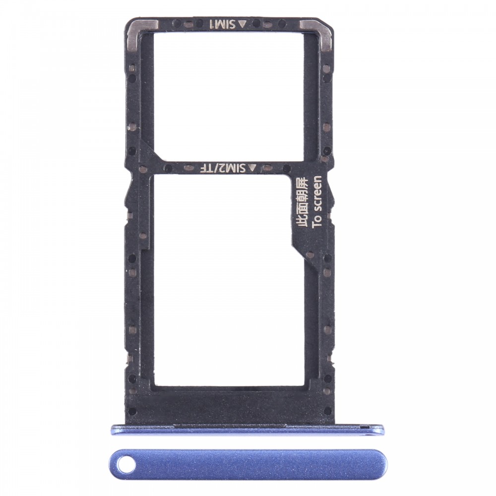 Huawei jaoks Enjoy 50 SIM + SIM / Micro SD kaardi salv (sinine)