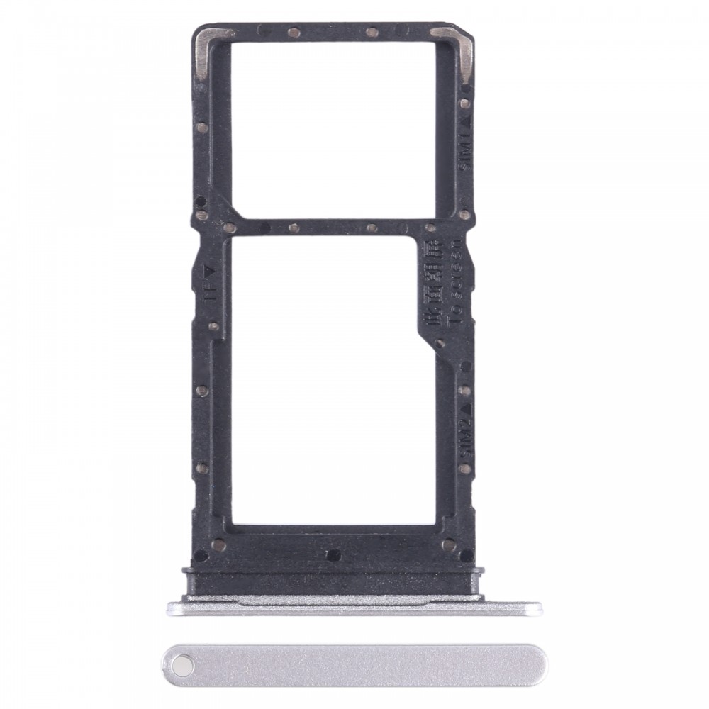 For Honor X6 SIM + SIM / Micro SD Card Tray (Silver)