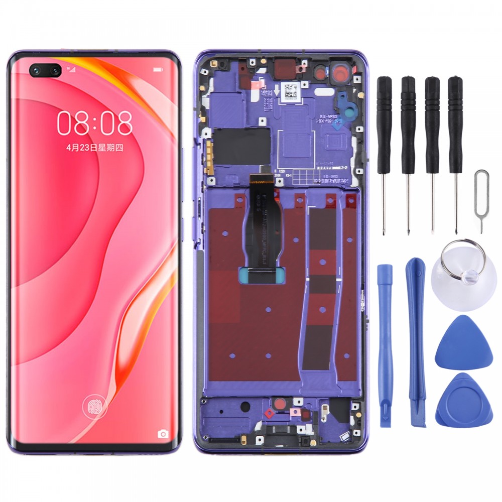 Pantalla LCD y digitalizador de montaje completo con marco para Huawei Nova 7 Pro 5G (azul)