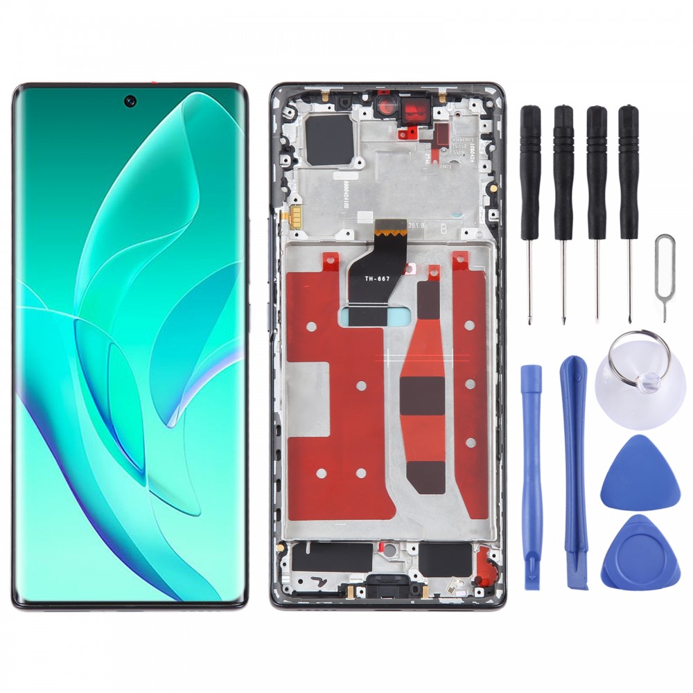 Originální LCD obrazovka pro Honor 60 Digitizer Plná sestava s rámem (černá)