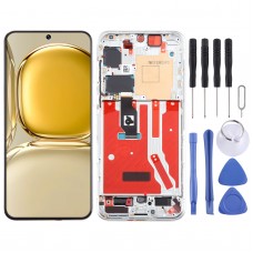 Originaal LCD-ekraan Huawei P50 digiteerija jaoks, täielik komplekt koos raamiga (hõbedane)