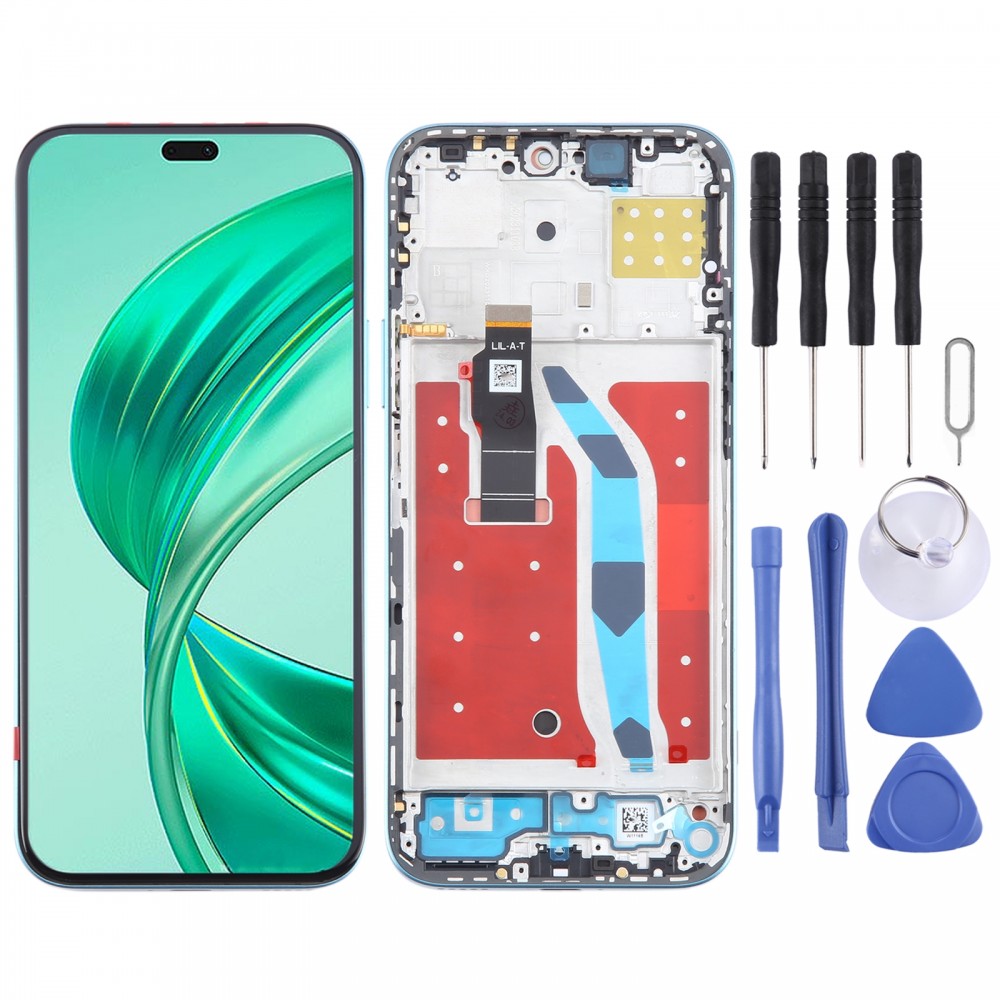 Kompletní sestava digitálního digitizéru LCD s rámečkem pro Honor X8b (zelená)