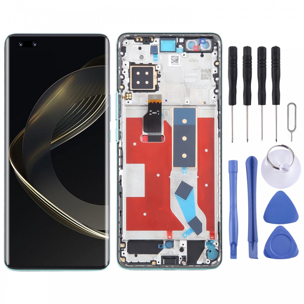 Huawei Nova 11 Pro オリジナル LCD スクリーンデジタイザー用フレーム付きフルアセンブリ (グリーン)