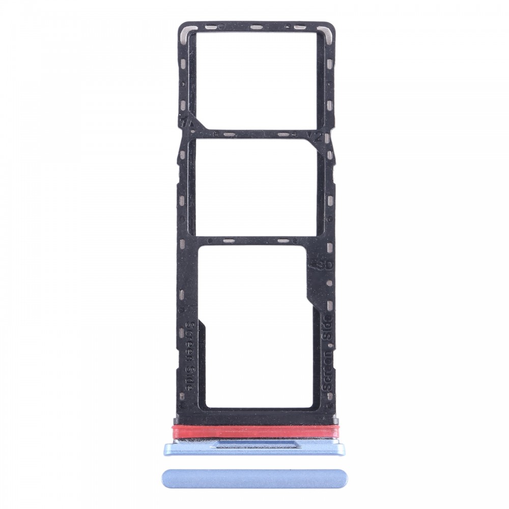 Pour Infinix Hot 12i X665B Plateau de carte SIM + Plateau de carte SIM + Plateau de carte Micro SD (Bleu)