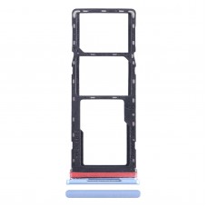 Für Infinix Hot 12i X665B SIM-Kartenfach + SIM-Kartenfach + Micro-SD-Kartenfach (blau) 