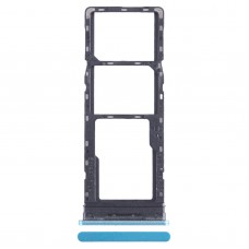 Für Infinix Hot 12 Play SIM-Kartenfach + SIM-Kartenfach + Micro-SD-Kartenfach (blau) 