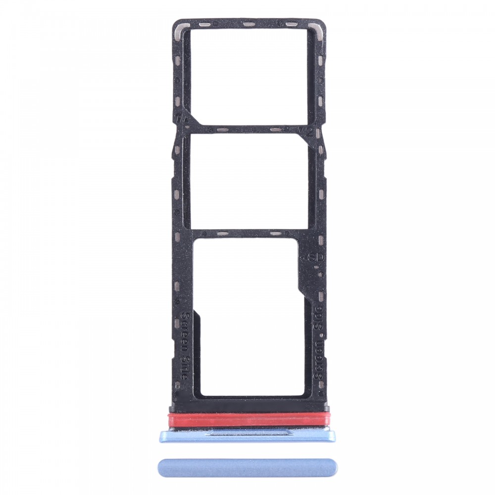 Pour Infinix Hot 20i X665 Plateau de carte SIM + Plateau de carte SIM + Plateau de carte Micro SD (Bleu)