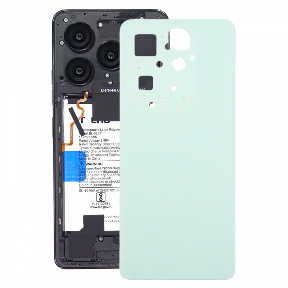 适用于 Infinix Hot 40 Pro X6837 原装电池后盖（绿色）