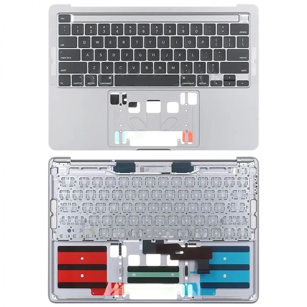 MacBook Pro Retina 13 hüvelykes A2289 2020 C-oldali borítóhoz + US Edition billentyűzethez (ezüst)