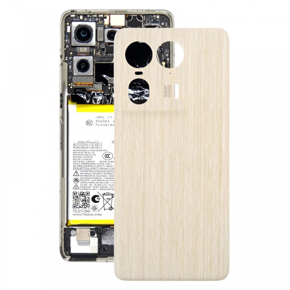 适用于摩托罗拉 Moto X50 Ultra 原装电池后盖（木色）