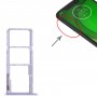 Für Motorola Moto G7 Play SIM-Kartenfach + SIM-Kartenfach + Micro-SD-Kartenfach (lila)