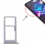 Pro Motorola Moto G Fast Zásuvka na SIM kartu + Zásuvka na Micro SD kartu (stříbrná)