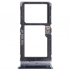 For Motorola Moto G 5G Plus SIM Card Tray + Micro SD Card Tray (Blue)