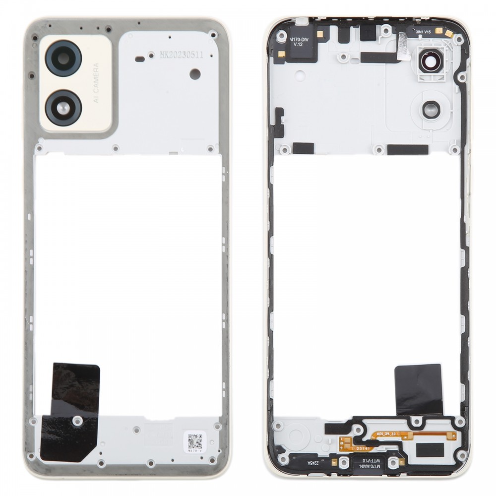 Pour Motorola Moto E13, plaque de cadre central d'origine (or)
