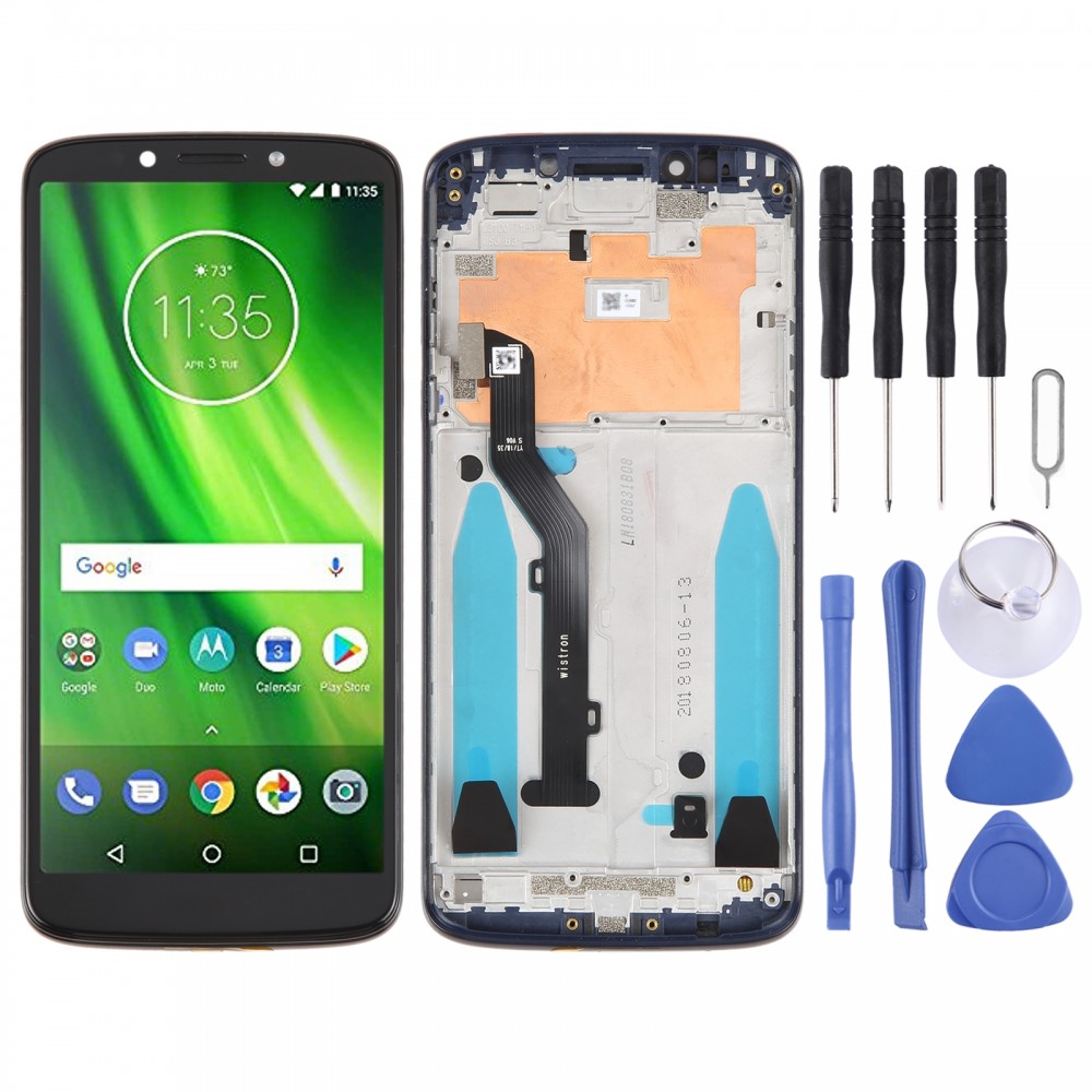 Original LCD-Bildschirm für Motorola Moto G6 Play BRA Edition Digitizer Vollmontage mit Rahmen