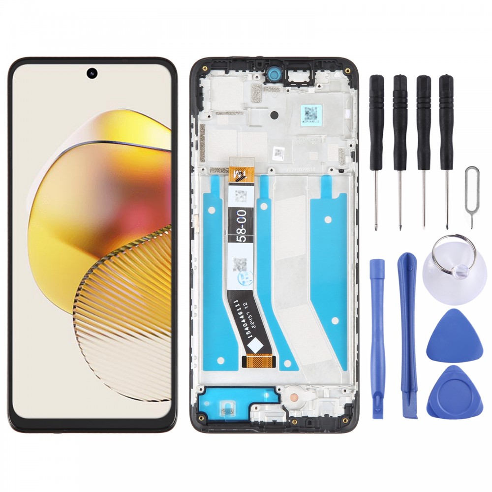 ორიგინალური LCD ეკრანი Motorola Moto G73 Digitizer სრული ასამბლეის ჩარჩოთი