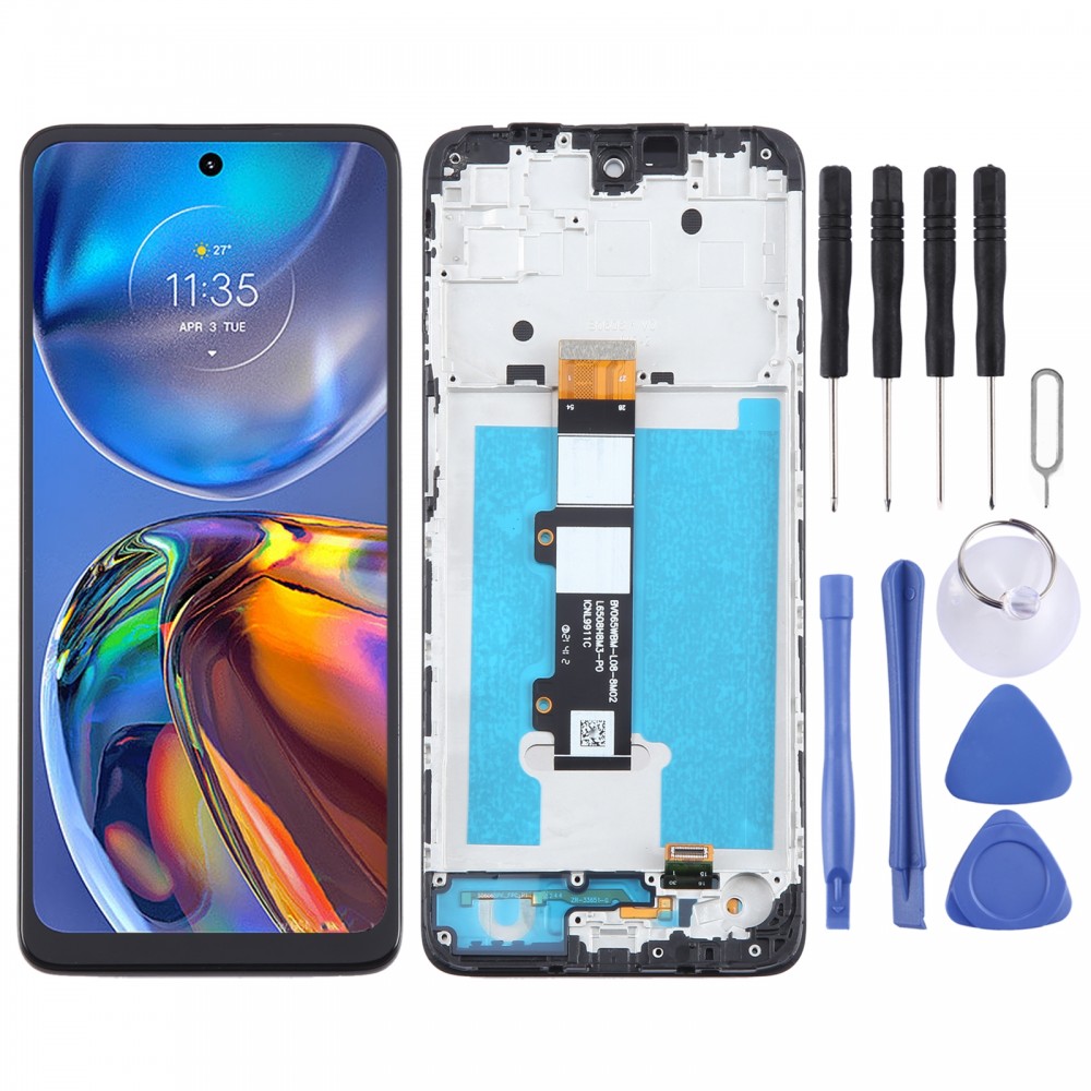 Dla Motorola Moto E32 OEM Digitizer ekranu LCD Pełny montaż z ramą