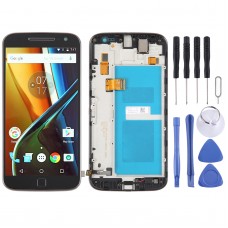 Оригинальный ЖК-экран для Motorola Moto G4 Plus, дигитайзер в сборе с рамкой (черный)