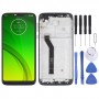 Original LCD-Bildschirm für Motorola Moto G7 Power BRA Edition Digitizer Vollmontage mit Rahmen (blau)