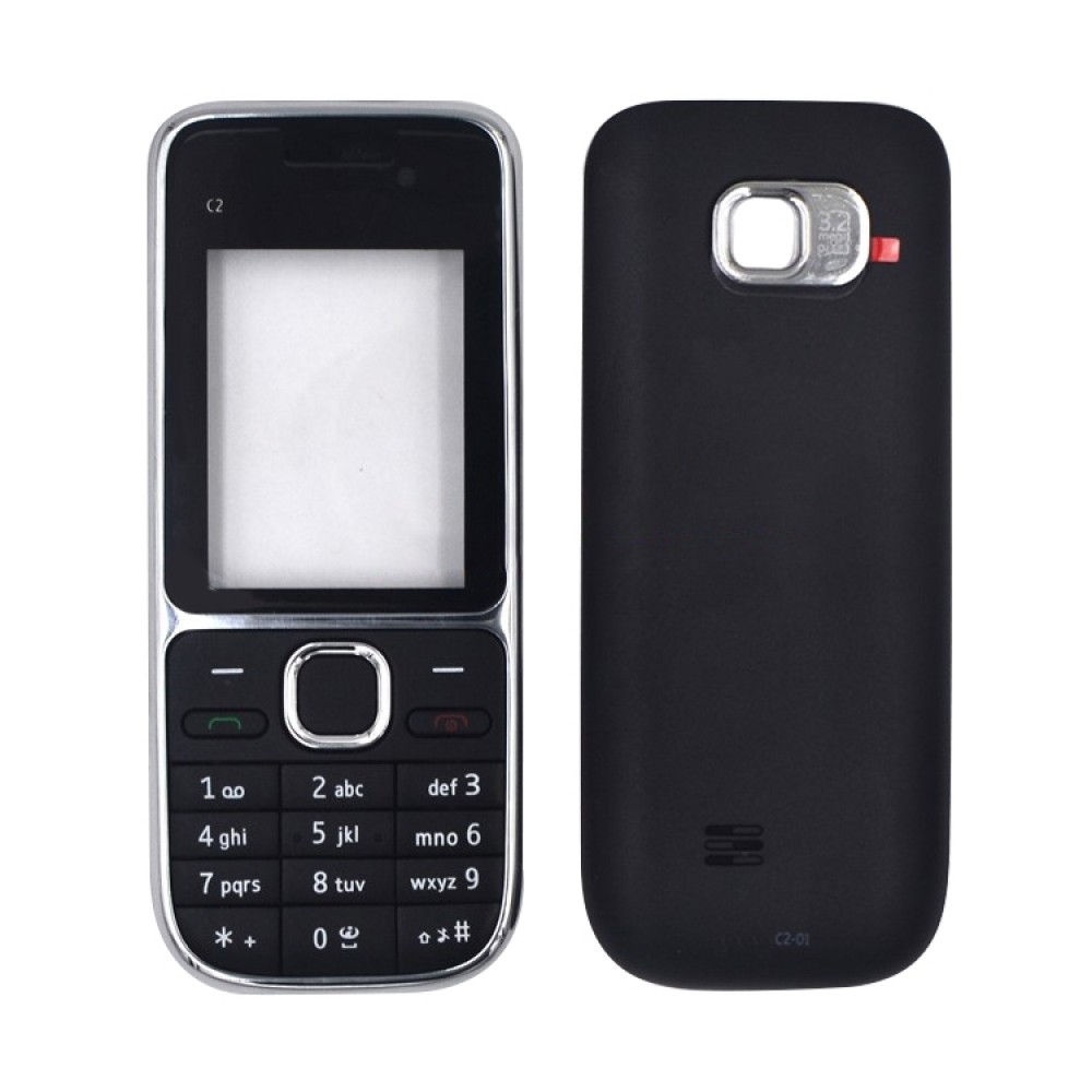 Полная крышка корпуса для Nokia c2-01 (черный)