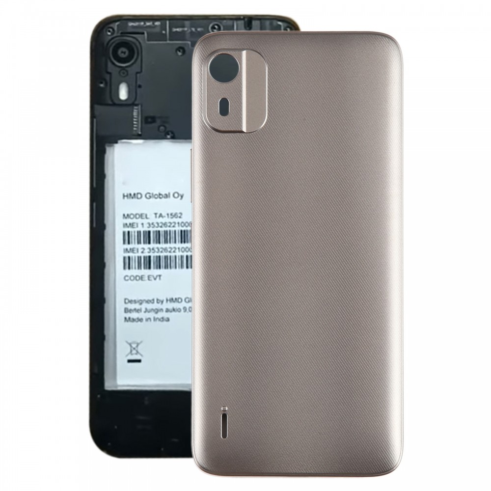 Nokia C12 オリジナルバッテリーバックカバー (ブラウン) 用