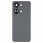 Pour OnePlus Ace 2V Couvercle arrière de la batterie d'origine avec couvercle d'objectif d'appareil photo (noir)