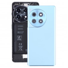 Para OnePlus 12R CPH2609 CPH2585 Tapa trasera de batería de vidrio original con lente de cámara (azul)